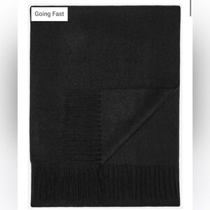 NWT Joseph Abboud 100% Cashmere Black Scarf